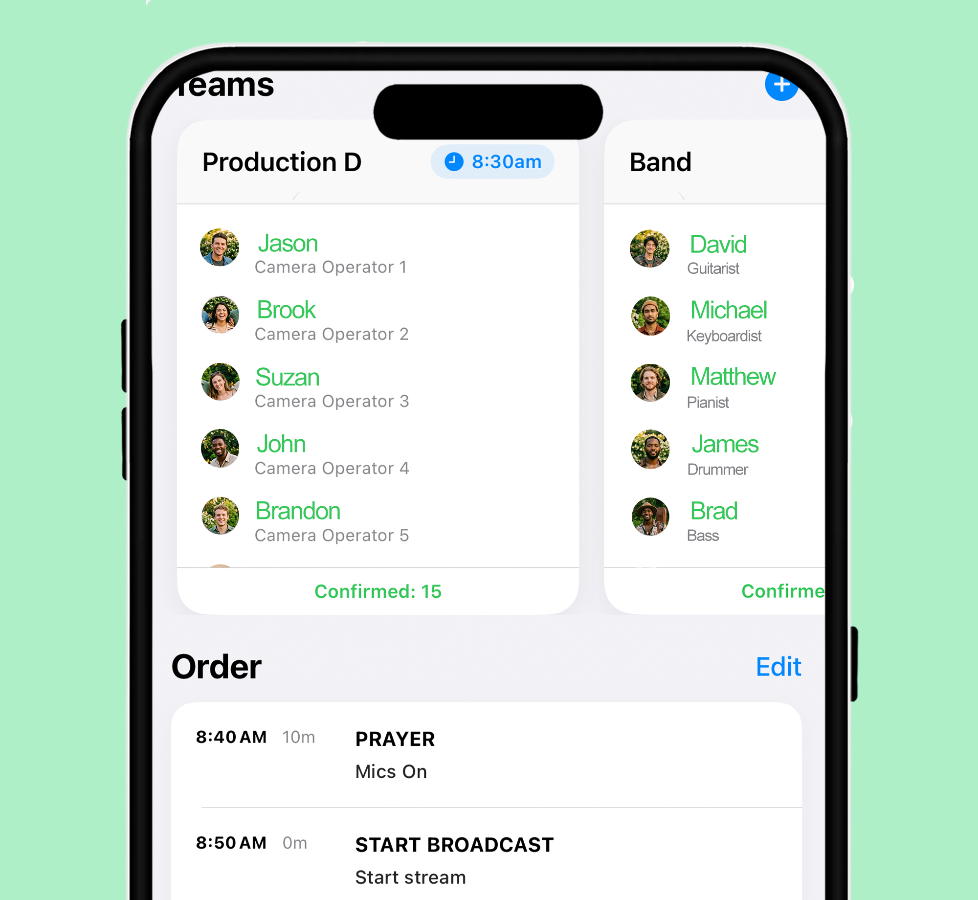 Service Planning Interface on Mobile
